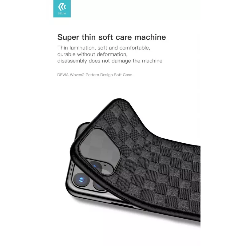 Custodia morbida Devia Woven2 per iPhone 11 Pro, custodia protettiva in tessuto intrecciato, rosso