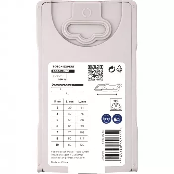 Bosch PRO Wood set di punte elicoidali per legno, 7 pz., 3-10 mm