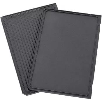 Piastra grill superiore, rigata/liscia (antracite, per grill da contatto PG 4.3, PG 4.4)