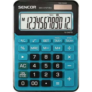 Calcolatrice SEC 372BU da tavolo, LCD 12 cifre