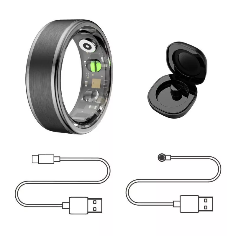 Anello smart Manta SR01BK-57 Black, frequenza cardiaca e ossigeno nel sangue, IP68