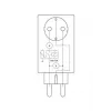 Shelly Wave Outdoor Plug S LR presa smart per esterno, Z-Wave Long Range, IP44, 230 V, 12 A, 2500 W, misurazione energia, SmartStart, OTA, LED, mocha