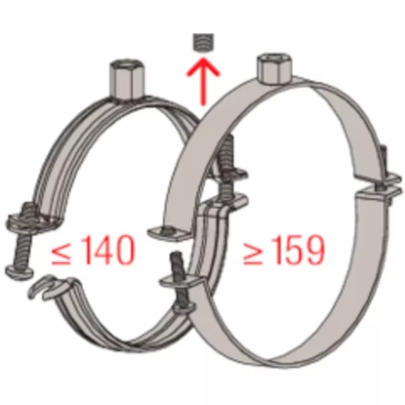 Set di fascette per tubi FISCHER FGRS 20-24 con tasselli, 10 pezzi