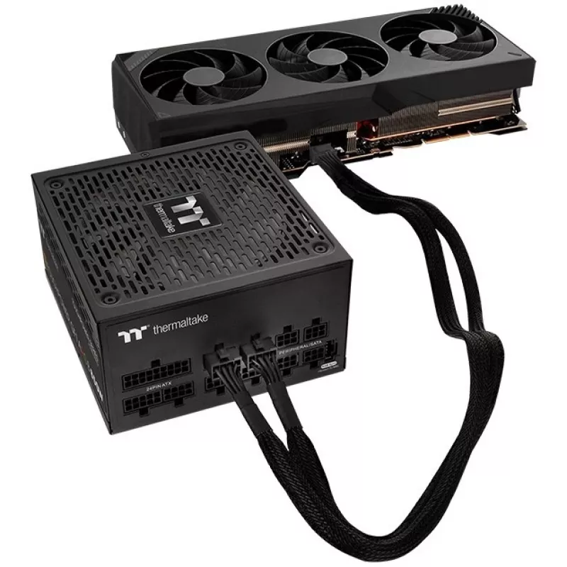 Thermaltake AC-063-CN1NAN-A1 sdoppiatore di cavo, nero, maschio/maschio, 600 mm