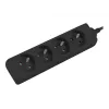 Prolunga di alimentazione Lanberg PS0-04E-0100-IEC-BK 1 m 4 prese AC per interni nero