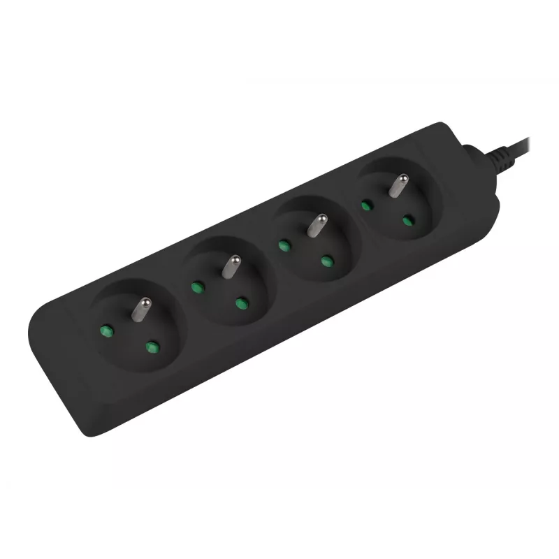 Prolunga di alimentazione Lanberg PS0-04E-0100-IEC-BK 1 m 4 prese AC per interni nero