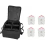 Set luci EUROLITE 4x AKKU TL-3 TCL bianco con custodia morbida, pannelli TCL a batteria