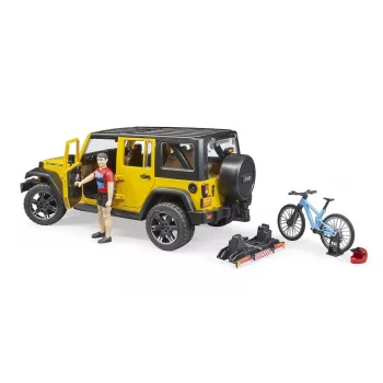 Giocattolo Jeep BRUDER 02543 per tema mountain bike e ciclisti, ABS, multicolore, da 4 anni