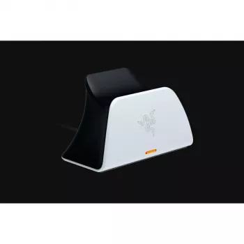 Stazione di ricarica Razer RC21-01900100-R3U1 per controller PlayStation 5 — bianco, ricarica un controller, include cavo USB-C a USB-A