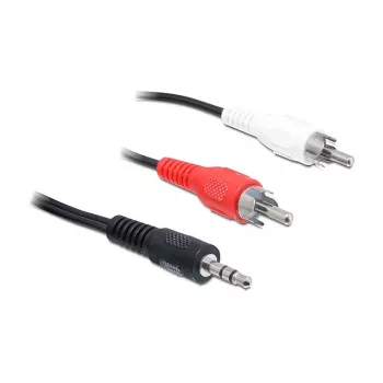 Cavo audio DeLOCK 84942 3 m jack 3,5 mm a 2x RCA nero rosso bianco
