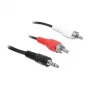Cavo audio DeLOCK 84942 3 m jack 3,5 mm a 2x RCA nero rosso bianco