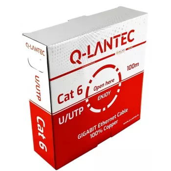 Cavo di rete Q-LANTEC KIU6PVC100Q U/UTP, 100 m, grigio