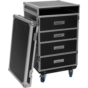Custodia a cassetto Roadinger WDS-2 con ruote – carrello universale per elettronica e accessori