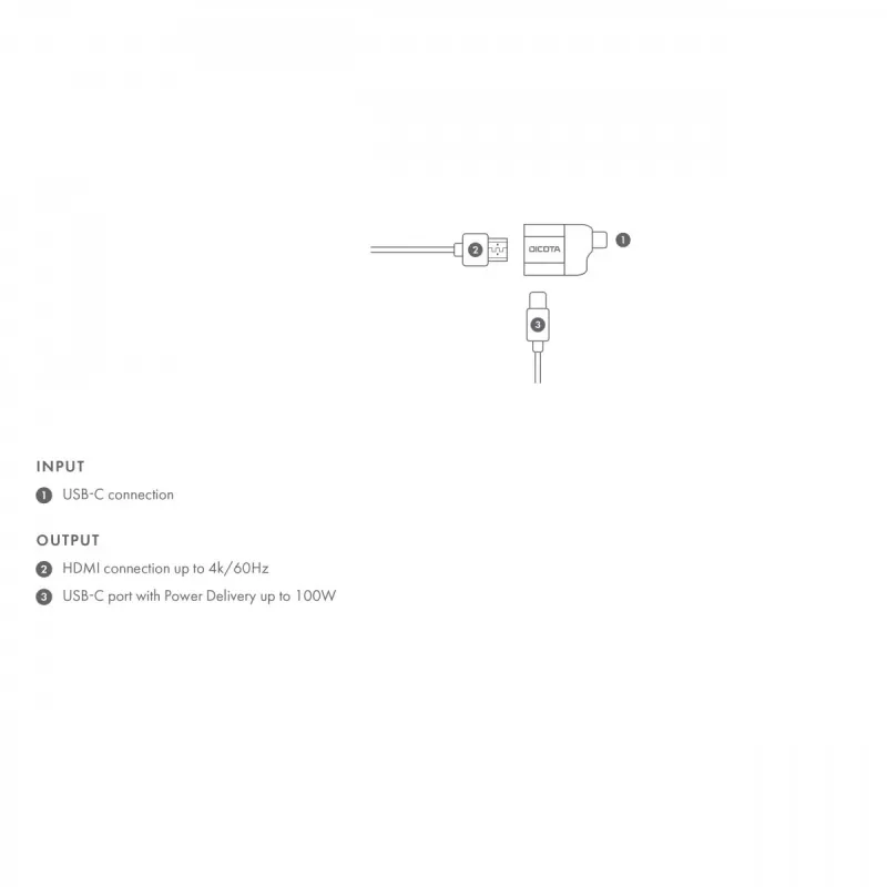 Adattatore USB-C a HDMI 4K 100W PD