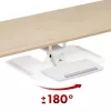 Supporto per tastiera MACLEAN MC-156 W — ripiano regolabile da sottoscrivania, carico max 5 kg