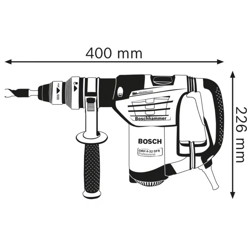 Bosch GBH 4-32 DFR-Set 900 W 760 giri/min