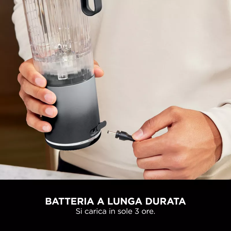 Ninja Blast Max BC251EUGY frullatore portatile senza fili, 0,57 l, lame in acciaio, grigio