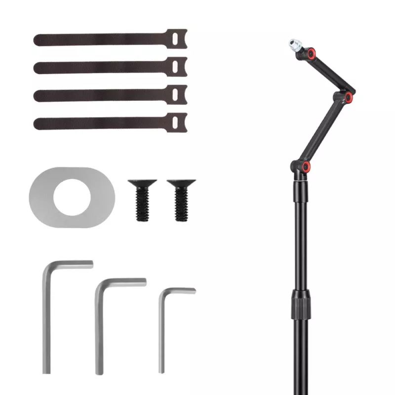 Asta per microfono MACLEAN MC-337 regolabile in altezza 626–1694 mm, portata 1 kg