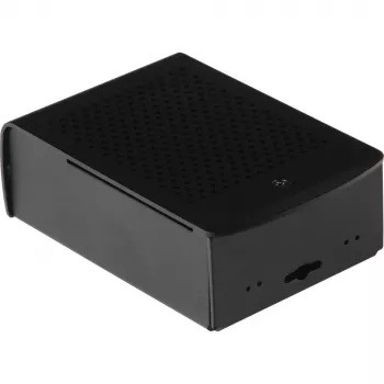 JOY-IT RPI CASE ALU06 - case per Raspberry Pi 4, alluminio, nero (RB-ALUCASEP4+06)