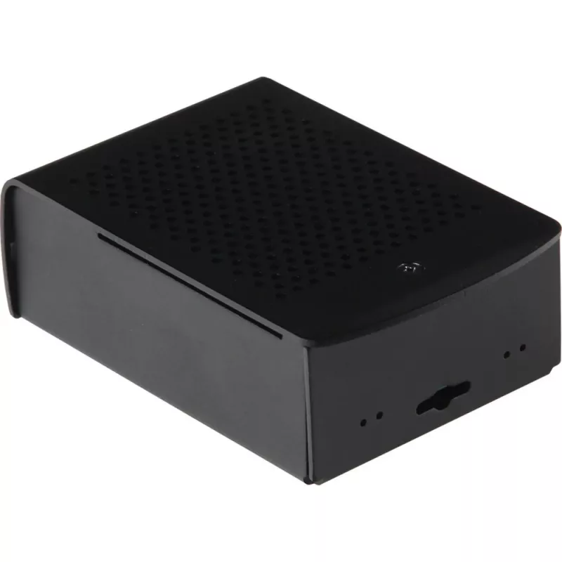 JOY-IT RPI CASE ALU06 - case per Raspberry Pi 4, alluminio, nero (RB-ALUCASEP4+06)