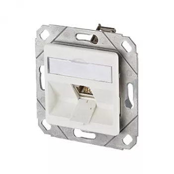 METZ CONNECT BTR E-DAT Modul 8(8) UPk - presa di connessione, da incasso - RJ-45 - bianco puro, RAL 9010 (1309111102-E)