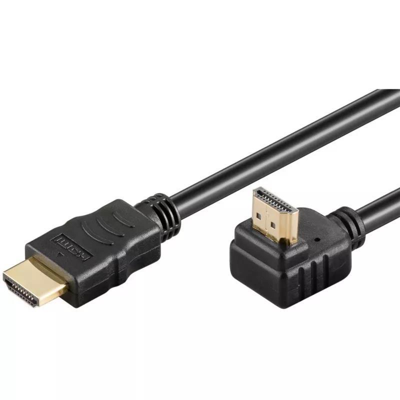 Goobay 61296 - Cavo HDMI High Speed con connettore angolare Ethernet 4Ka60Hz 2.0 - cavo - digitale/display/video