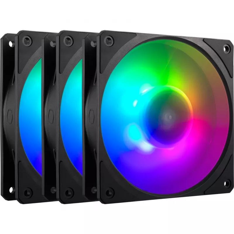 Set con 3 VENTOLE COOLER MASTER Mobius 120P ARGB