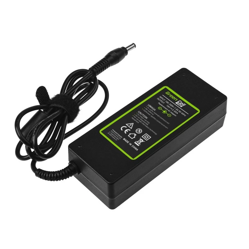 Alimentatore Green Cell AD26AP 75W 19V caricabatterie AC/DC per laptop per interni, nero