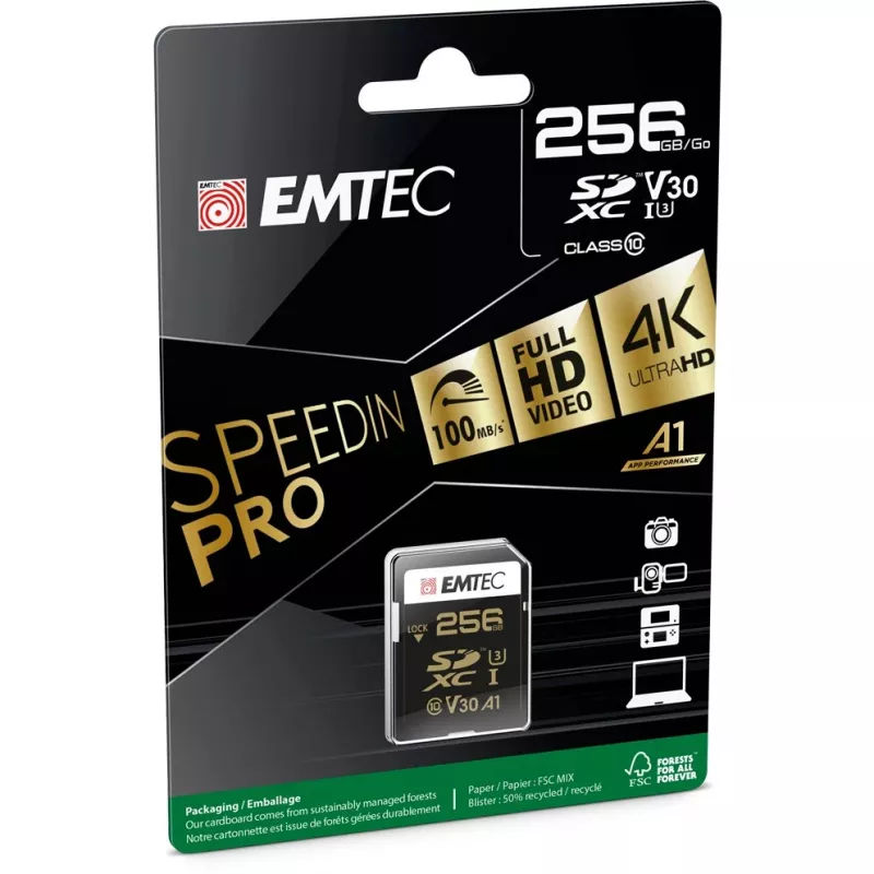 Scheda di memoria Emtec 256GB SDXC UHS-I Class 10 ECMSD256GXC10SP