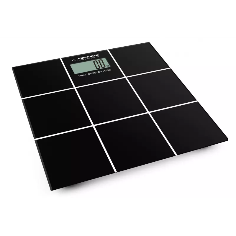 Bilancia pesapersone Esperanza EBS004 - elettronica, 180 kg, vetro nero