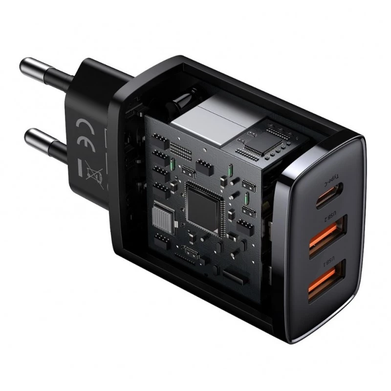 Baseus 30W Caricabatterie USB QC PD3.0 Type-C Caricabatterie rapido PD per iPhone 17 16 15 14 13 12 Pro Max Xiaomi Samsung