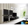 Armadietto Cama Square VIGO 50/50/30 bianco/nero lucido