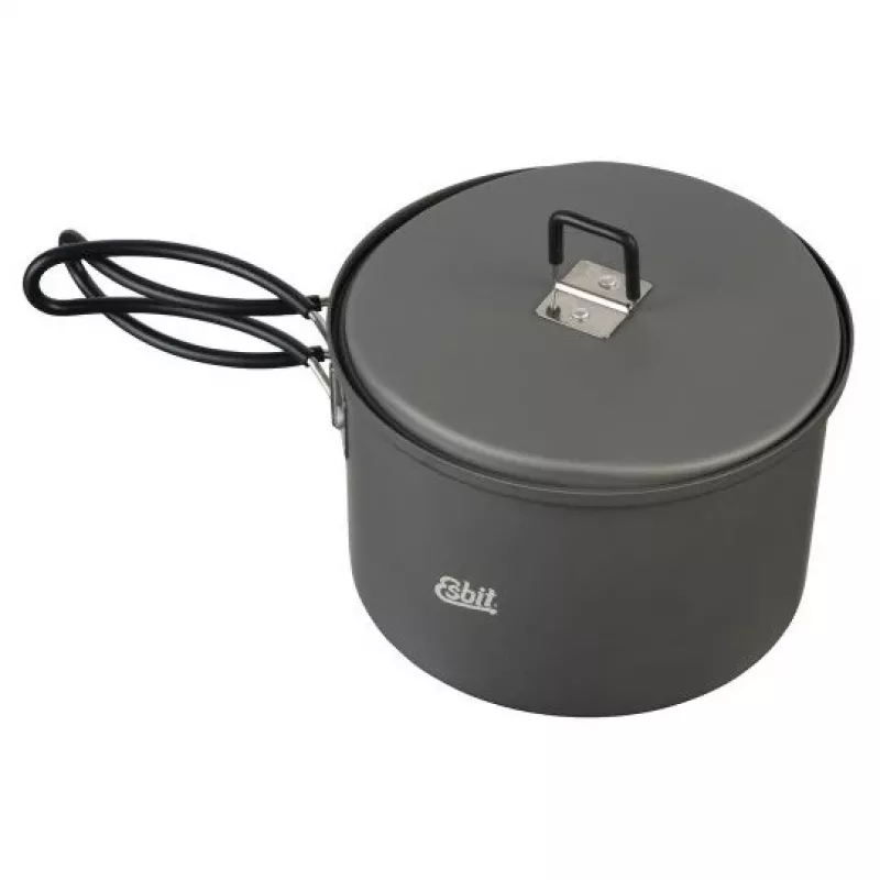 ESBIT set da cucina con fornello ad alcol, alluminio 1,5 L, Ø15,4 cm, H115 mm, nero