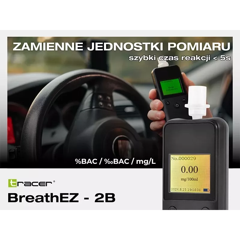 Tracer BreathEZ-2B etilometro a semiconduttore, nero