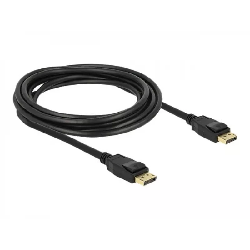 Delock - cavo DisplayPort - DisplayPort (M) a DisplayPort (M) - 3 m - con blocco - nero