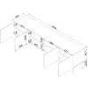 Mobile RTV 4D PALAZZO BIS 201x40x60 bianco opaco