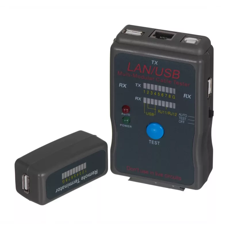 Tester per cavi di rete Cablexpert NCT-2 nero