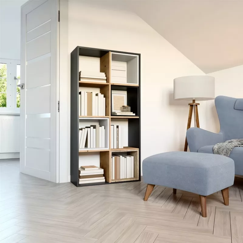 Libreria soggiorno Topeshop MALAX 2X4 ANT/ART