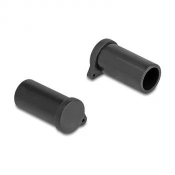 Copertura di protezione per prese DeLOCK 64244 nero 10 pezzi elastomeri termoplastici
