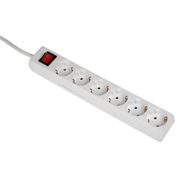 Hama 00108833 protezione da sovratensione bianca 6 uscite AC 230 V 5 m