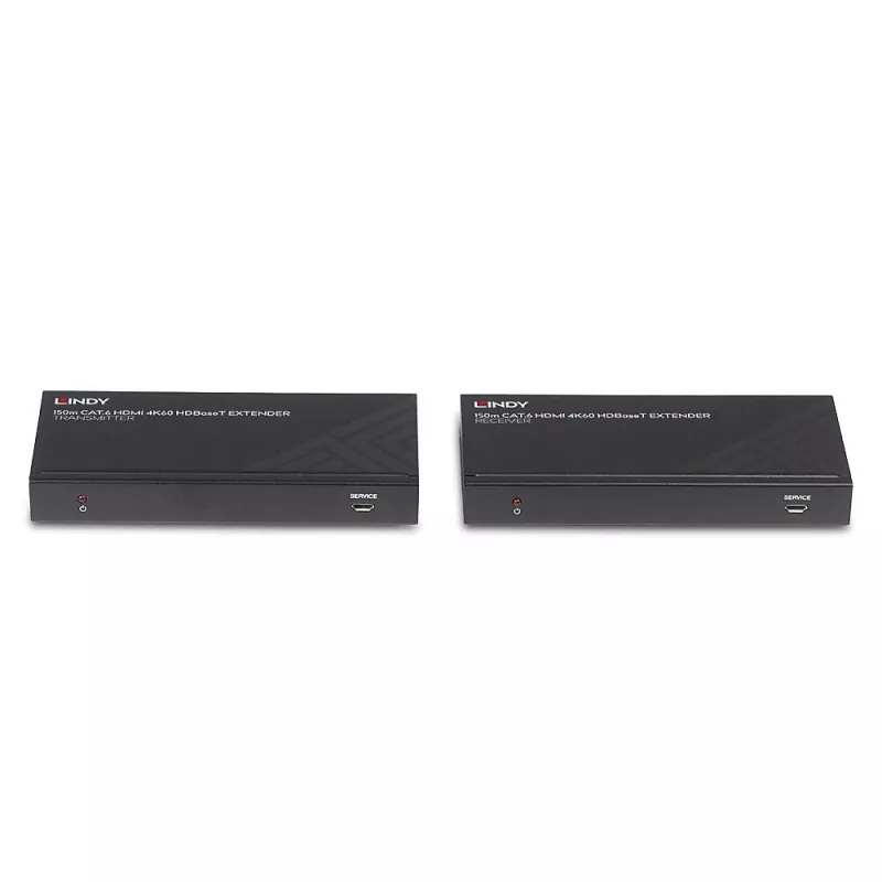 Lindy 38217 extender HDBaseT HDMI 4K60 su Cat.6 da 150 m, IR e RS-232, trasmettitore e ricevitore