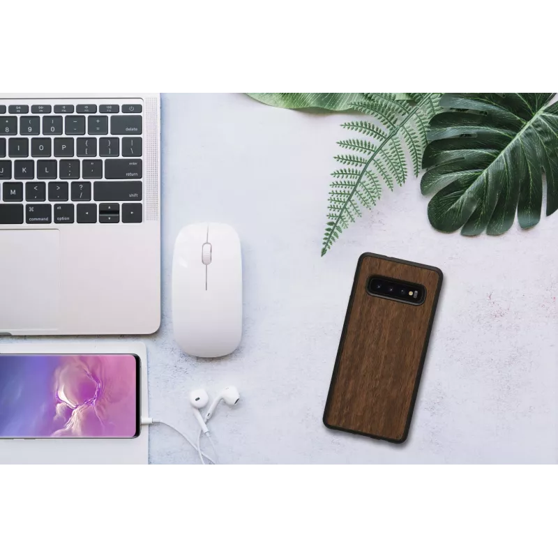 Custodia per smartphone man and wood per Samsung Galaxy S10, design koala nero, custodia protettiva