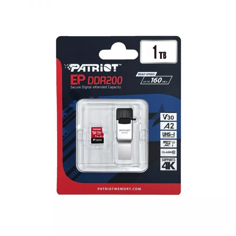 Patriot Memory EP DDR200 scheda di memoria 1TB MicroSDXC 160/120 MB/s (PEF1TEP33MCX)