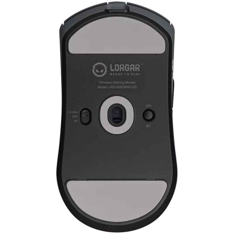 LORGAR MSE90W, mouse gaming wireless Elite in lega di magnesio, grigio scuro