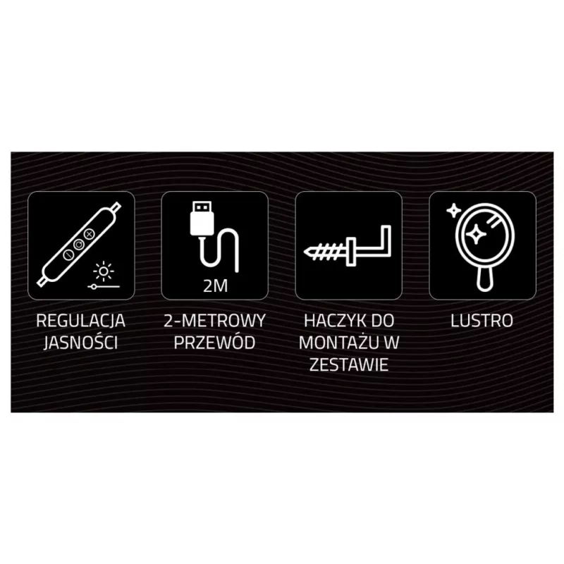 Luce LED neon per specchio MANTA MASNL131MT – design 'LOVE', illuminazione LED neon integrata
