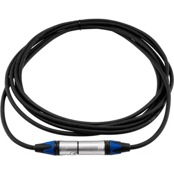 Cavo XLR PSSO 3 poli, 5 m, nero, connettori compatibili Neutrik