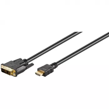 Wentronic Goobay cavo HDMI™ / DVI-D, nero, 3 m - connettore HDMI™ 19 poli > connettore DVI-D (18+1) (51581)