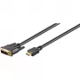Wentronic Goobay cavo HDMI™ / DVI-D, nero, 3 m - connettore HDMI™ 19 poli > connettore DVI-D (18+1) (51581)