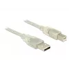 Cavo USB DeLOCK 83895 USB 2.0 3 m USB A USB B trasparente