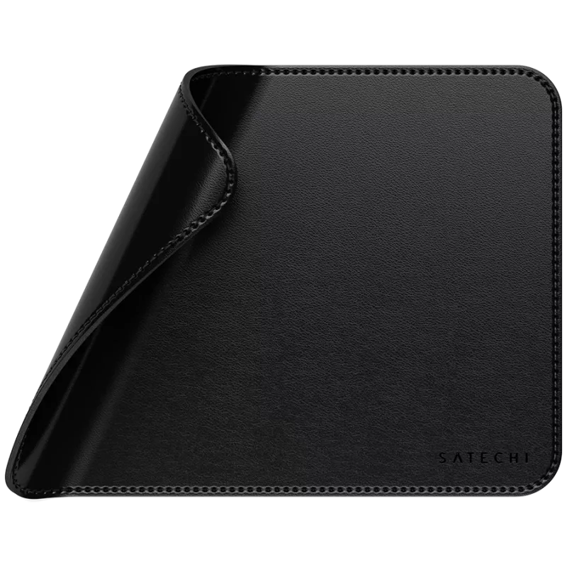 Satechi Tappetino mouse premium – tappetino mouse in pelle vegana (nero)